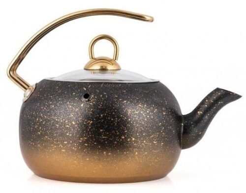 נעמן קנקן תה 3 ליטר שחור וזהב