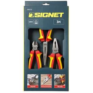 סט 2 פליירים וקאטר מבודדים לחשמלאים Signet VDE