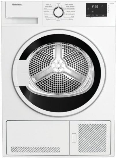 מייבש כביסה פתח חזית 8 ק"ג עם מעבה Blomberg TXU580WTX – צבע לבן