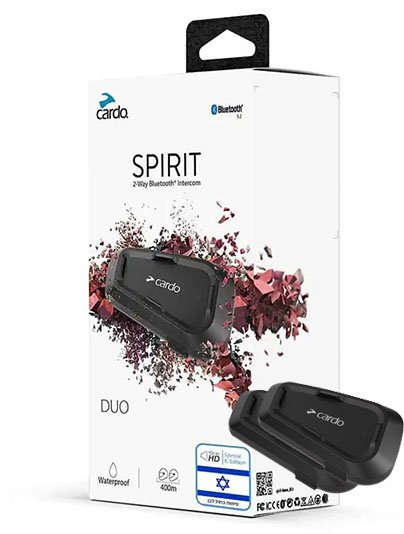 דיבורית זוגית Bluetooth לאופנוע Cardo Spirit Special IL Edition