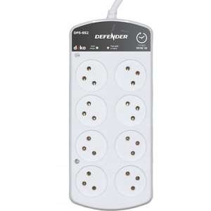 221451.jpg רב שקע 8 יציאות עם מגן מתח והשיהייה DEKO DPS-8S2