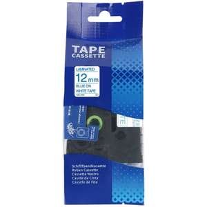 247603.jpg סרט תוויות Printech AZe-233 כחול על לבן 12 מ״מ