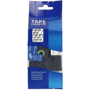 247615.jpg סרט תוויות AZe-131 שחור על שקוף Printech 12 מ״מ