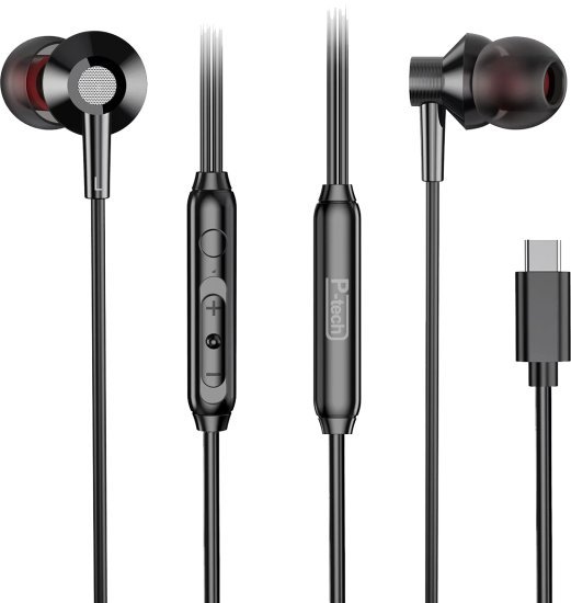 אוזניות סטריאו עם מיקרופון Power-Tech P-T C2 – צבע שחור