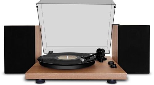 פטיפון Bluetooth עם רמקולים סטריאו מדף הארפר HRT-24 – צבע שחור