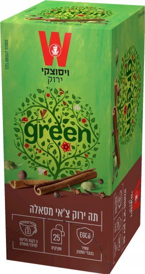 ויסוצקי תה ירוק צ'אי מסאלה 25 שקיקים