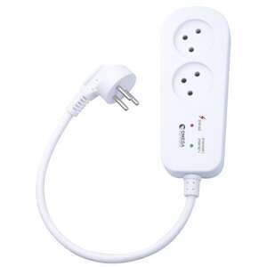 284651.jpg מגן ברקים 2 שקעים עם כבל 30 ס״מ והשיהייה Omega OM-GS-11