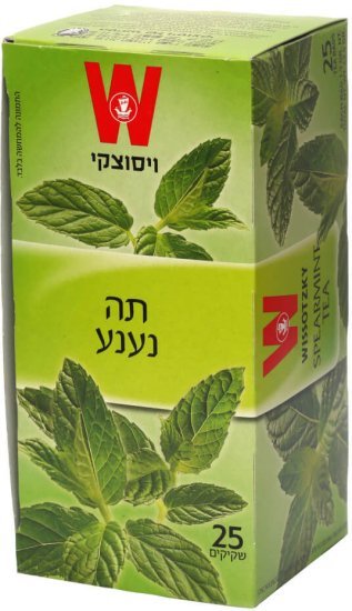 ויסוצקי תה שחור נענע 25 שקיקים