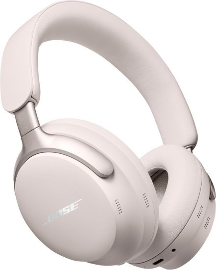 אוזניות קשת Over-Ear אלחוטיות עם ביטול רעשים בוז QuietComfort Ultra – צבע לבן