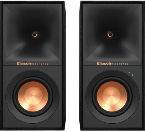 זוג רמקולים מדפיים מוגברים אלחוטיים Klipsch Reference R-40PM – צבע שחור