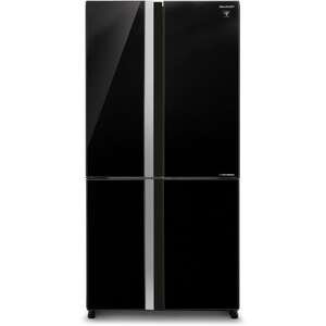מקרר 4 דלתות Sharp 611 ליטר זכוכית שחורה