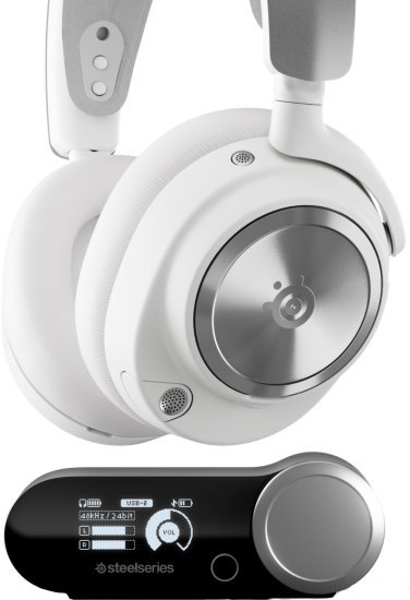 אוזניות גיימינג אלחוטיות סטילסרייס Arctis Nova Pro למחשב ולפלייסטיישן – צבע לבן
