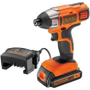 מברגת אימפקט Black+Decker 18V כולל סוללה