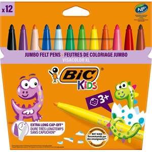 חבילת 12 טושים עבים BIC Kids Visacolor XL