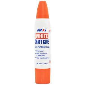 דבק יצירה AMOS לבן דו־צדדי 70 מ״ל