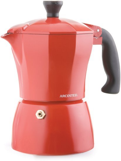 ארקוסטיל מקינטה אלומיניום תואמת אינדוקציה 3 כוסות אדום