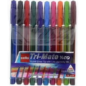 348246.jpg חבילת 10 עטים Cello Tri-Mate Neo BIC צבעוני