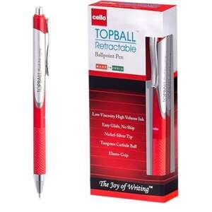 348295.jpg חבילת 12 עטים Cello Topball BIC אדום