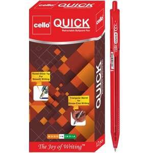 חבילת 12 עטים לחיצים Cello Quick BIC אדום