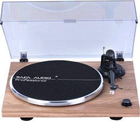 פטיפון מקצועי SAFA Turntable HPH-005M Bluetooth – צבע אגוז בהיר
