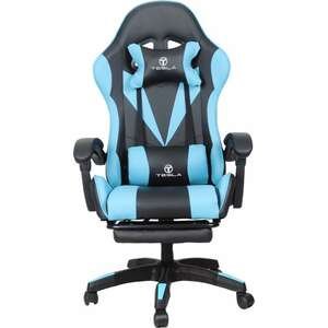 369288.jpg כיסא גיימינג Tesla 7001 כחול עם עיסוי והדום