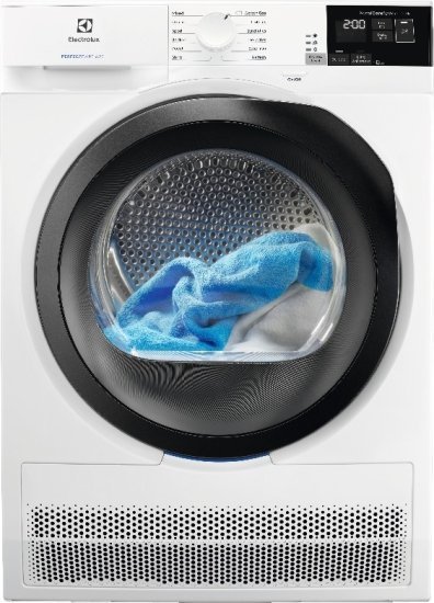 מייבש כביסה קונדנסור פתח חזית 7 ק"ג Electrolux PerfectCare 600 EW6C4753CM – צבע לבן עם דלת שחורה – תוצרת פולין