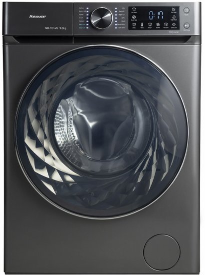 מכונת כביסה פתח חזית 9 ק"ג 1400 סל"ד Normande ND-9014S – צבע כסוף