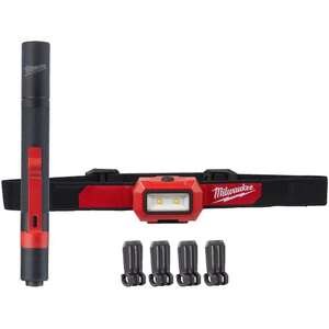 פנס ראש 350 לומן + פנס עט 100 לומן Milwaukee HL2IPL-LED