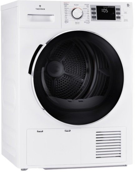 מייבש כביסה פתח חזית 8 ק"ג קונדנסור Crystal DRM82700 – צבע לבן עם דלת שחורה