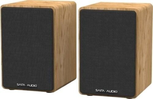 פטיפון מקצועי משולב רמקולים אנלוגיים SAFA HPH-100 – צבע עץ בהיר