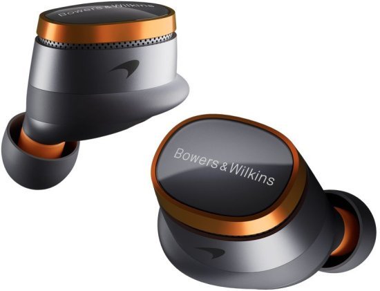 אוזניות תוך־אוזן אלחוטיות באוורס & וילקינס Pi8 מהדורת McLaren – צבע אפור Galvanic & Papaya