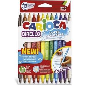 סט 12 טושים דו צדדיים Carioca Birello