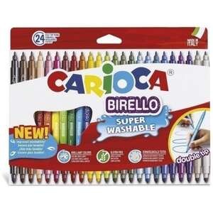 סט 24 טושים דו צדדיים Carioca Birello