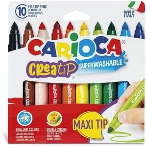 סט 10 טושים צבעוניים Carioca Maxi Creatip