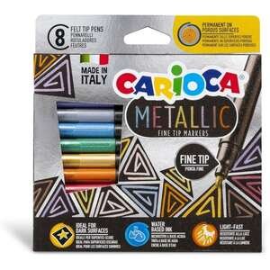 סט 8 טושים דקים מטאליים Carioca