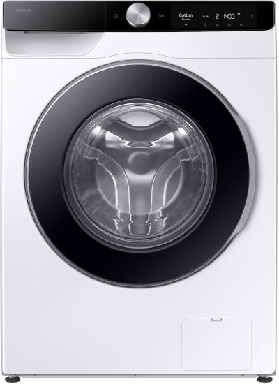 מכונת כביסה פתח חזית 9 ק"ג 1400 סל"ד סמסונג EcoBubble WW90DG6U95LK – צבע לבן / דלת שחורה