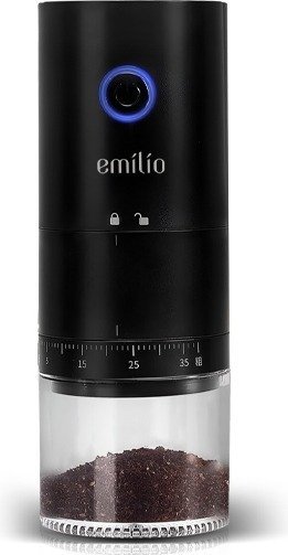אמיליו מטחנת קפה ניידת שחור