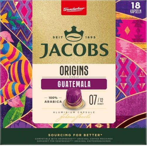 Jacobs Guatemala קפסולות אלומיניום 18 יחידות