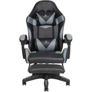כיסא גיימינג Tesla 7038 אפור עם הדום