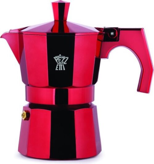 417918_b_1.jpg Pezzetti ITALEXPRESS מקינטה אלומיניום 3 כוסות Limited Edition אדום מבריק