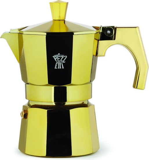 Pezzetti ITALEXPRESS מקינטה אלומיניום 3 כוסות Limited Edition זהב מבריק