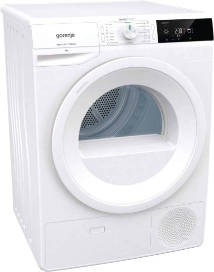 מייבש כביסה Heat Pump קונדנסור 8 ק"ג גורניה DE82/G – צבע לבן דלת שקופה