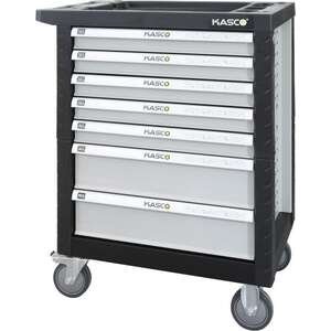 עגלת כלים 7 מגירות מאובזרת 215 חלקים Kasco אפור