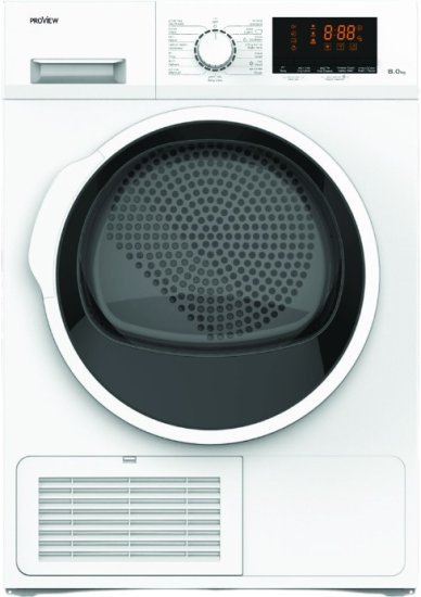 מייבש כביסה קונדנסור פתח חזית 8 ק"ג פרוויו PVDR8K-COGR – צבע לבן