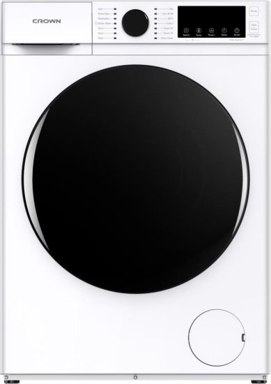 מכונת כביסה פתח חזית 10 ק"ג 1400 סל"ד קראון CRKWM20050 – צבע לבן