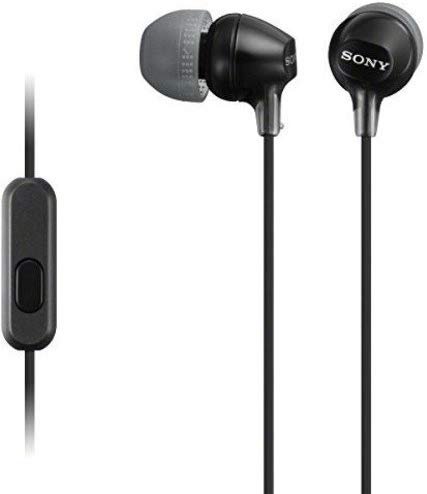 Sony MDR-EX15APB אוזניות תוך-אוזן עם מיקרופון – שחור