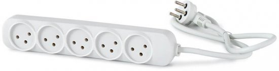 רב שקע 5 שקעים וכבל באורך 80 ס''מ NISKO