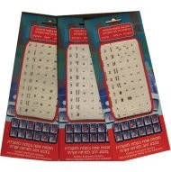 מדבקות למקלדת אותיות בצבע זהב - רקע שקוף - עברית