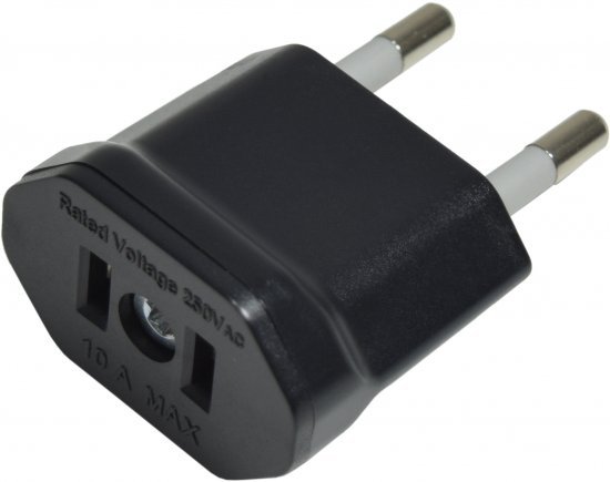 מתאם קבוע מתקע אמריקאי לתקע ישראלי Wise Electric DPA-1 - צבע שחור