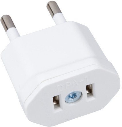 מתאם קבוע מתקע אמריקאי לתקע ישראלי Wise Electric DPA-1 - צבע לבן
